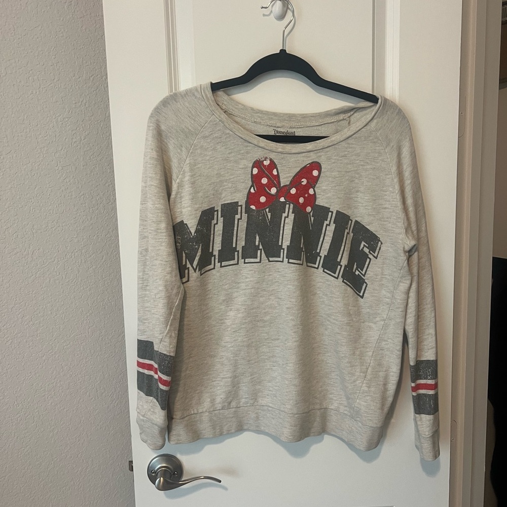 Disney Women's Cream Minnie Mouse Sweater